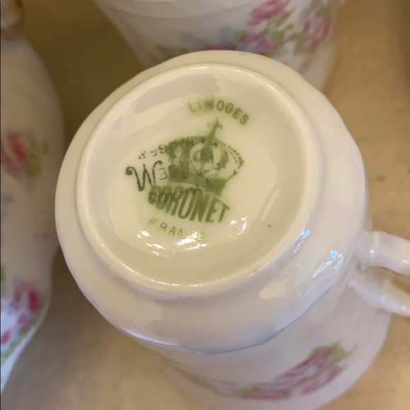 Limoges Coronet France Chocolate pot/cups Vintage - Picture 6 of 11